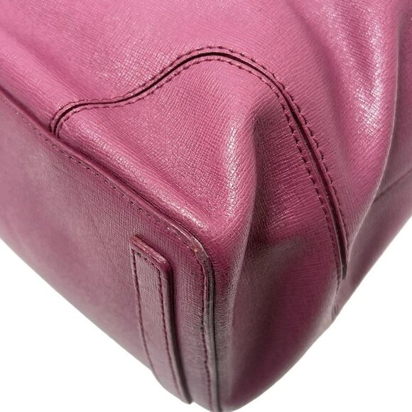 Auth FURLA - Pink Leather Handbag - Picture 3 of 9